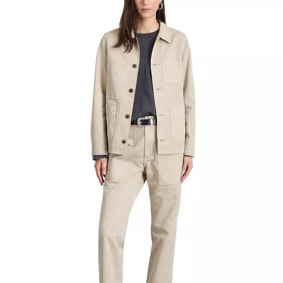 Alex Mill Britt Work Jacket | Putty Beige Cotton Utility Jacket | Size XL | NWT - Picture 2 of 5